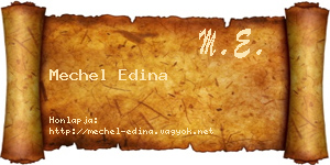 Mechel Edina névjegykártya